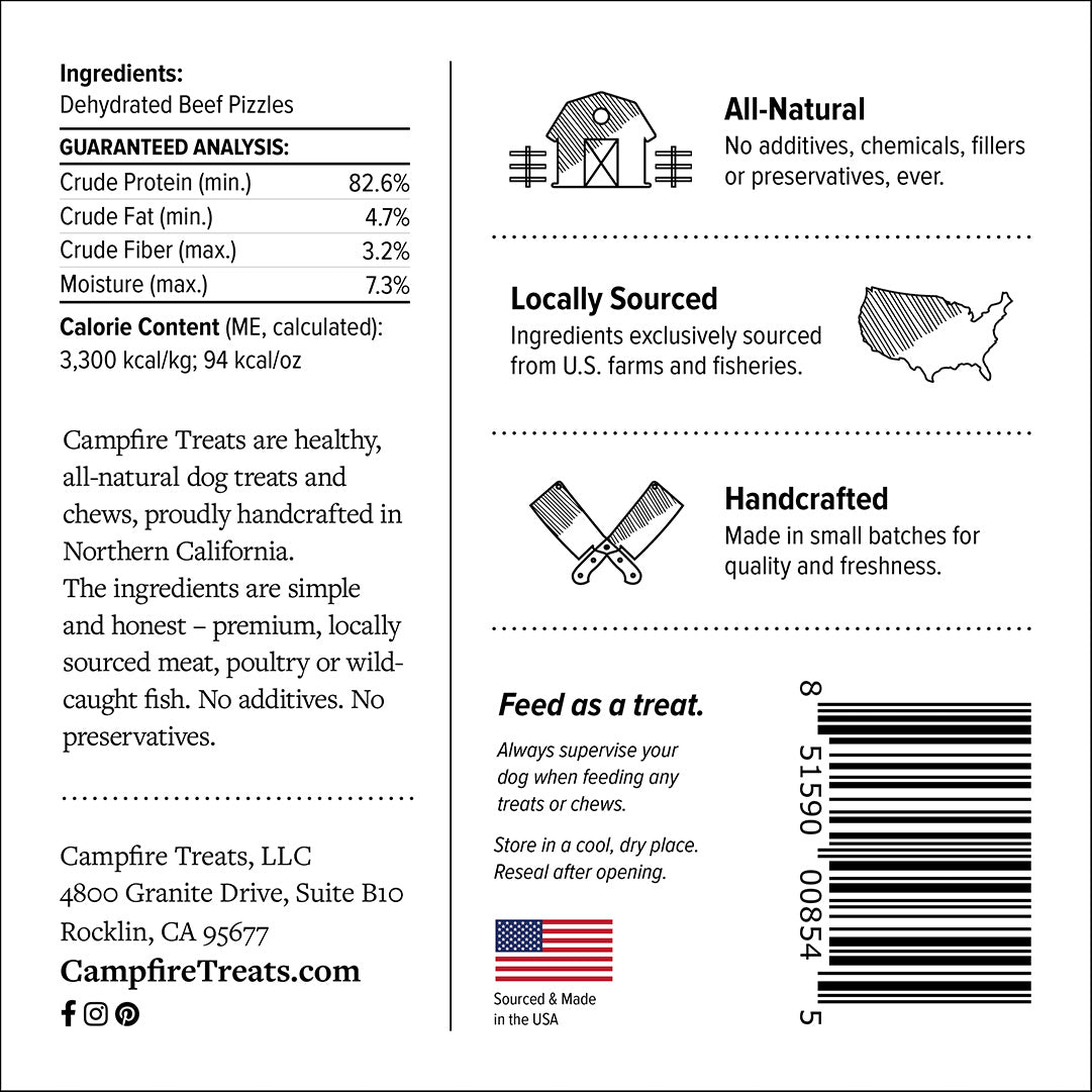 Thin Bully Sticks | 8-10 Inch | Odor-Free & Made in the USA | Label