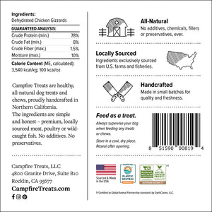 Chicken Gizzards for Dogs Made in America | Animal Welfare Certified by G.A.P. | Plastic Neutral Certified