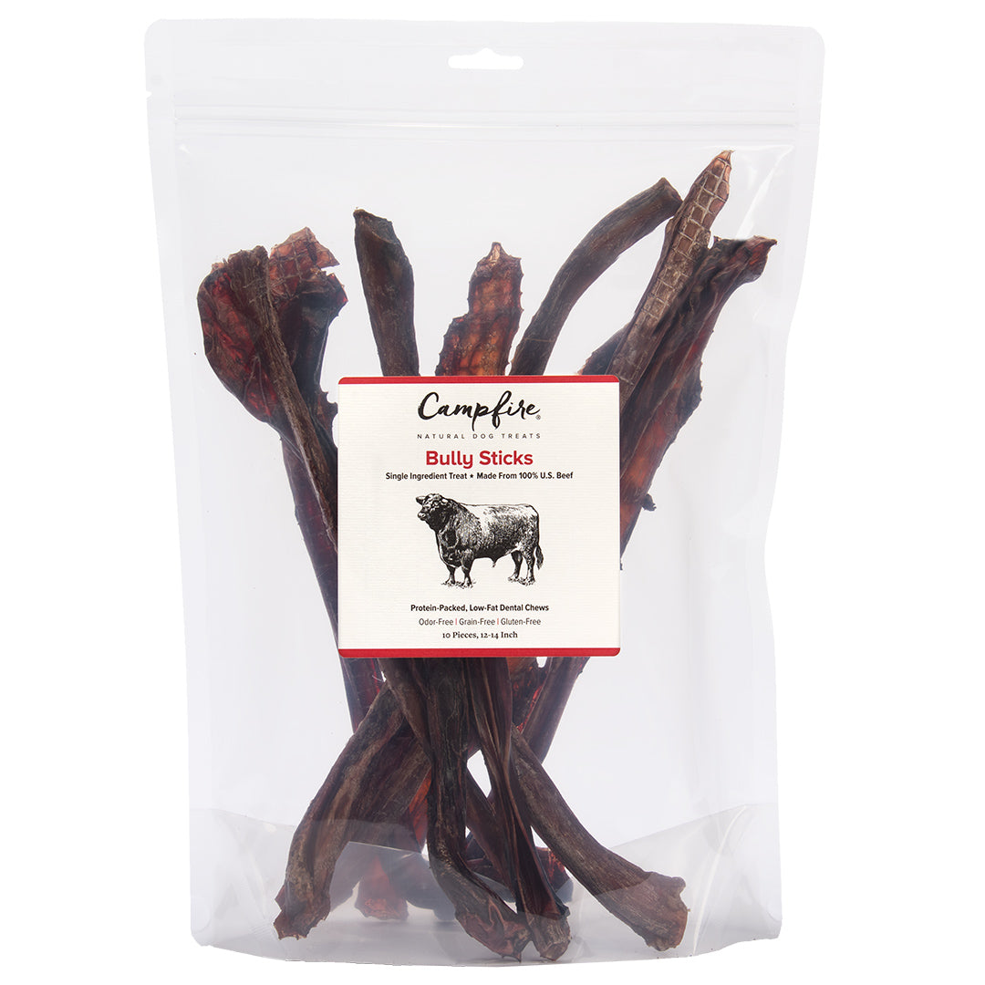 Odor-Free Bully Sticks for Dogs | 12 to 14 Inch | Pack of 10