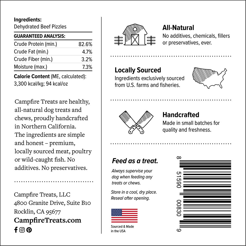 Odor-Free Bully Sticks | 4 to 6 Inch | Label