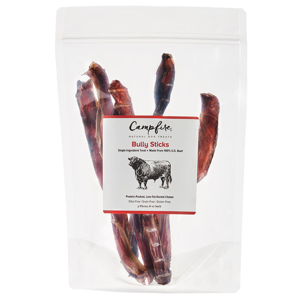 Odor-Free Bully Sticks for Dogs Made in USA | 8 to 10 Inch