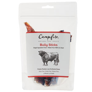 Odor-Free Bully Sticks for Dogs | 4 to 6 Inch | Pack of 5