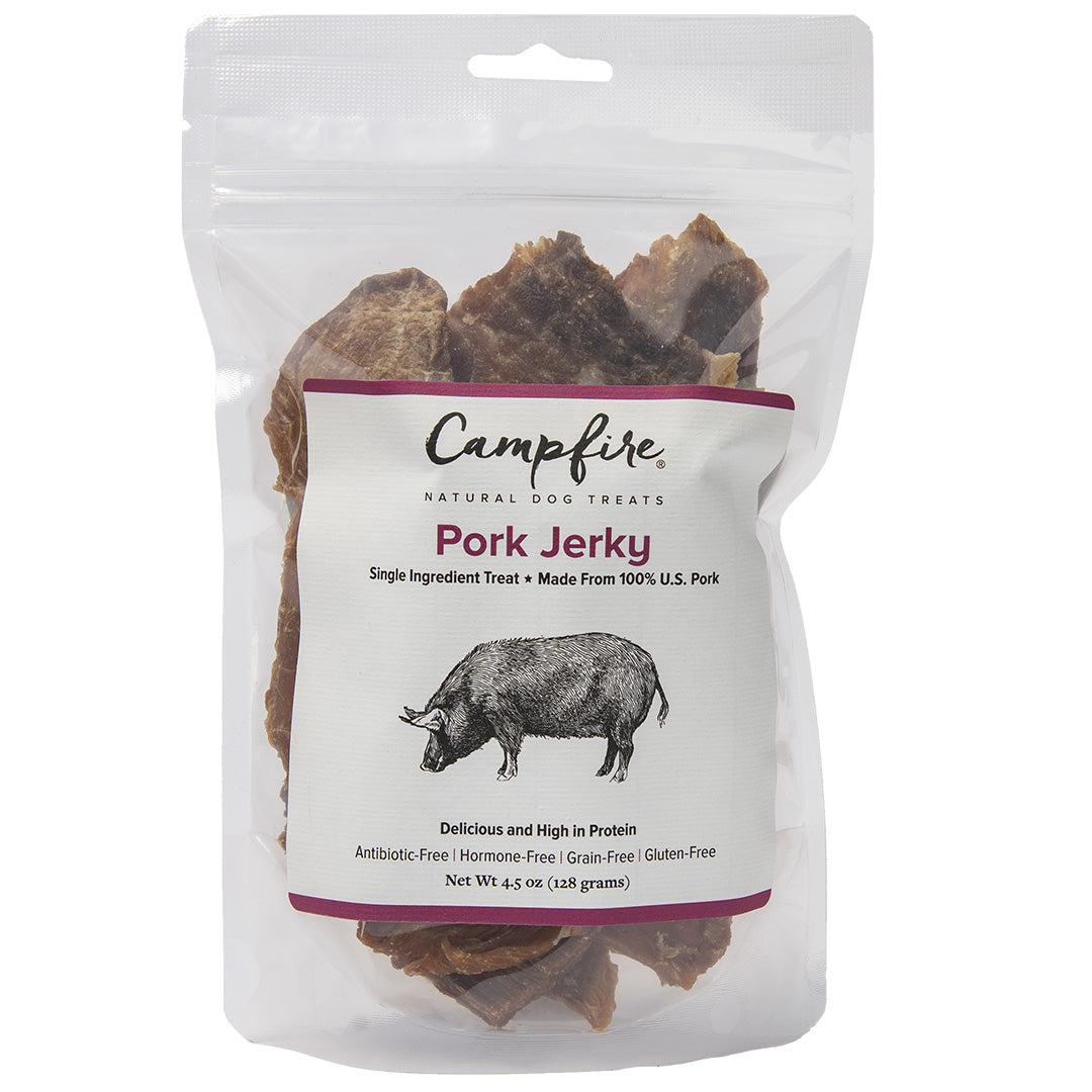 Pork Jerky for Dogs Sourced & Made in the USA Campfire Treats